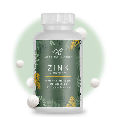 Zink 25mg | Zinkbisglycinat | 365 Tabletten | Jahresvorrat Amazing Prime GmbH