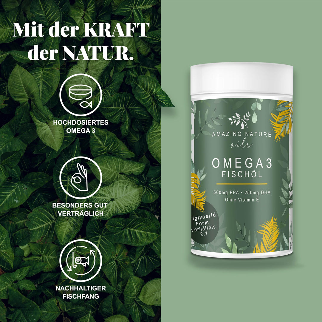 Omega 3 Kapseln 1 x 120 Kapseln mit 750mg  EPA & DHA pro Kapsel