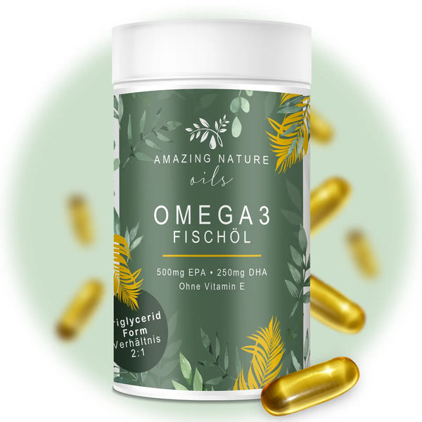 Omega 3 Kapseln 1 x 120 Kapseln mit 750mg  EPA & DHA pro Kapsel Amazing Nature®