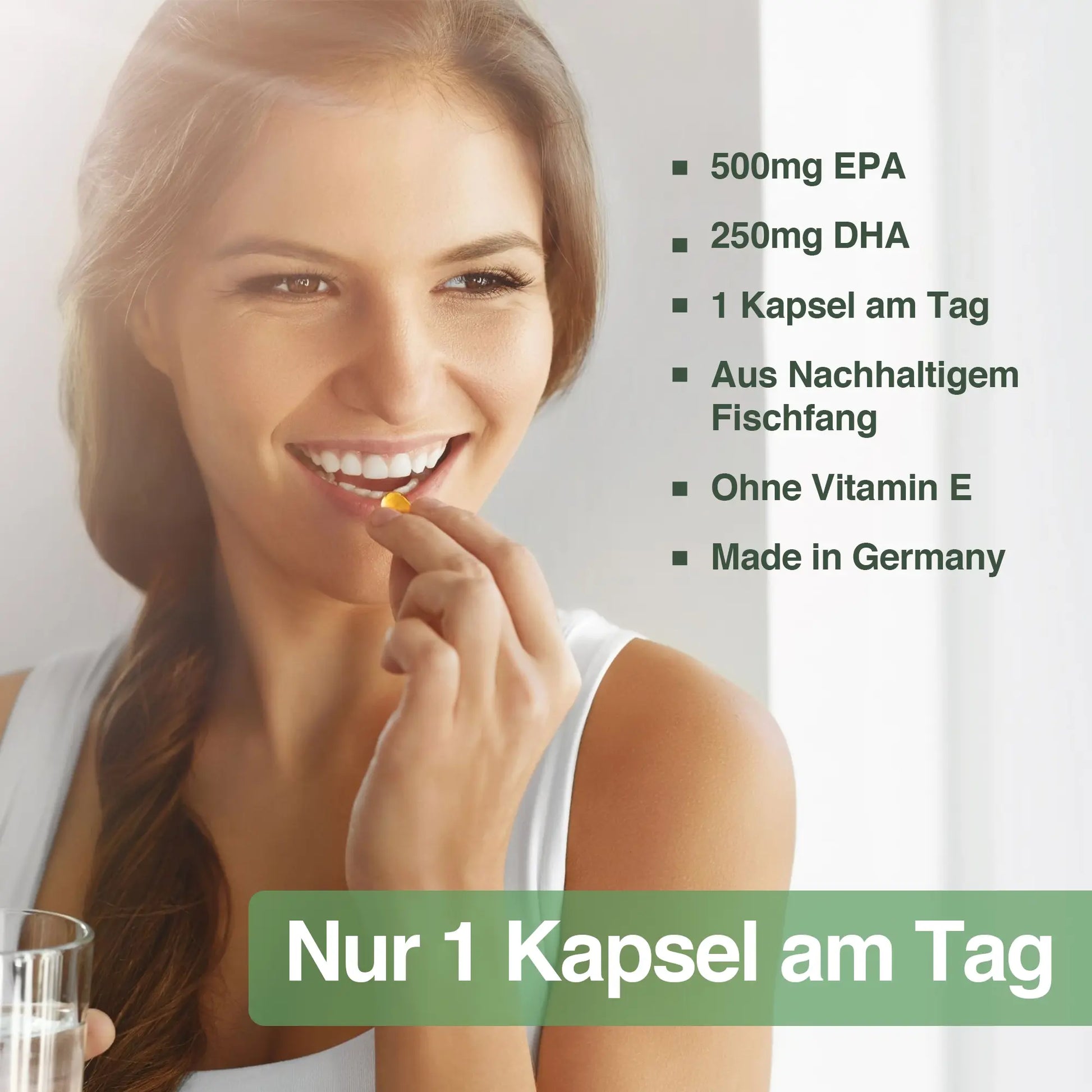 Omega 3 Kapseln 1 x 120 Kapseln mit 750mg  EPA & DHA pro Kapsel Amazing Nature®