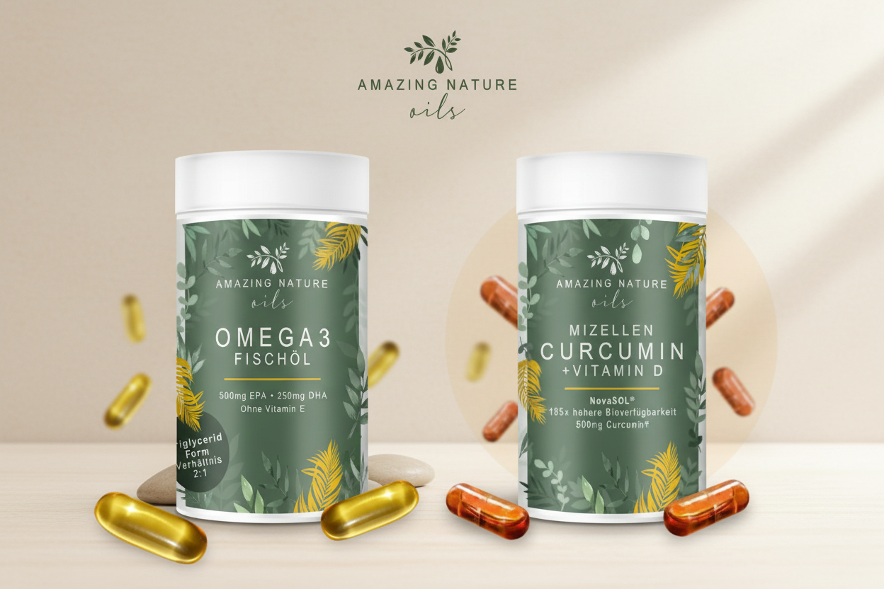 Omega & Curcumin Bundle – grünes Curcumin-Label